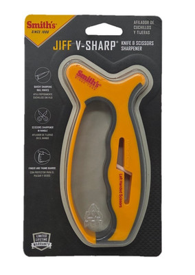 Smith's JIFF V-Sharp Knife & Scissors Sharpener Carbide 50170 Brand New