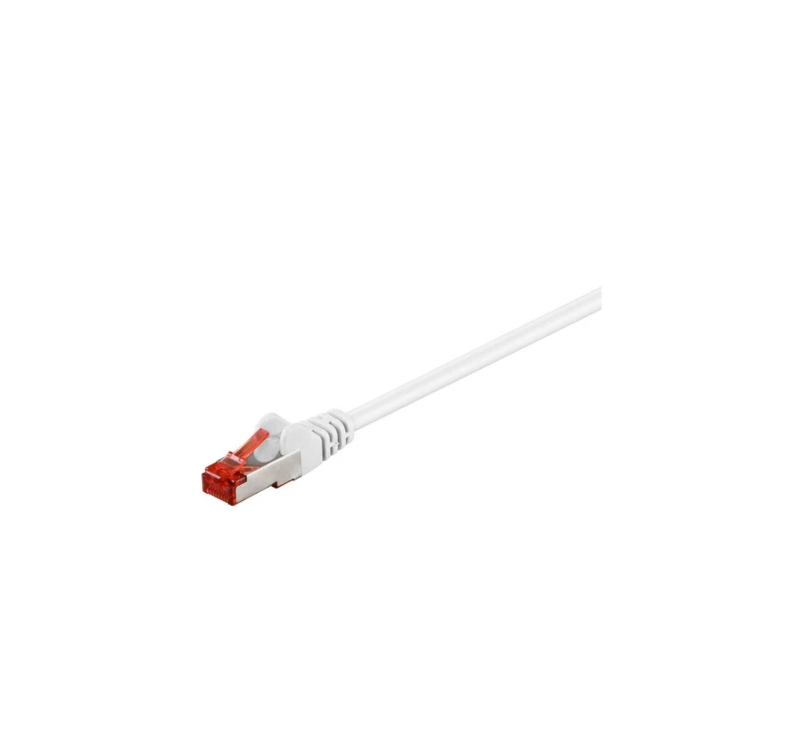 Câble RJ45 Goobay Cat 6E SSTP S/FTP – 3m – Blanc – Haut débit – Professionnel - Photo 1/1