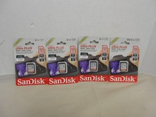 SanDisk Ultra Plus 32GB SDHC UHS-I Memory Card New LOT OF 4