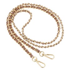 47" Purse Chain Strap DIY Bag Chain Strap Replacement Adjustable Brown Gold