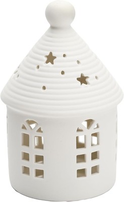 Ceramic Lighthouse Home Decoration Tabletop Handcarved Porcelain White 