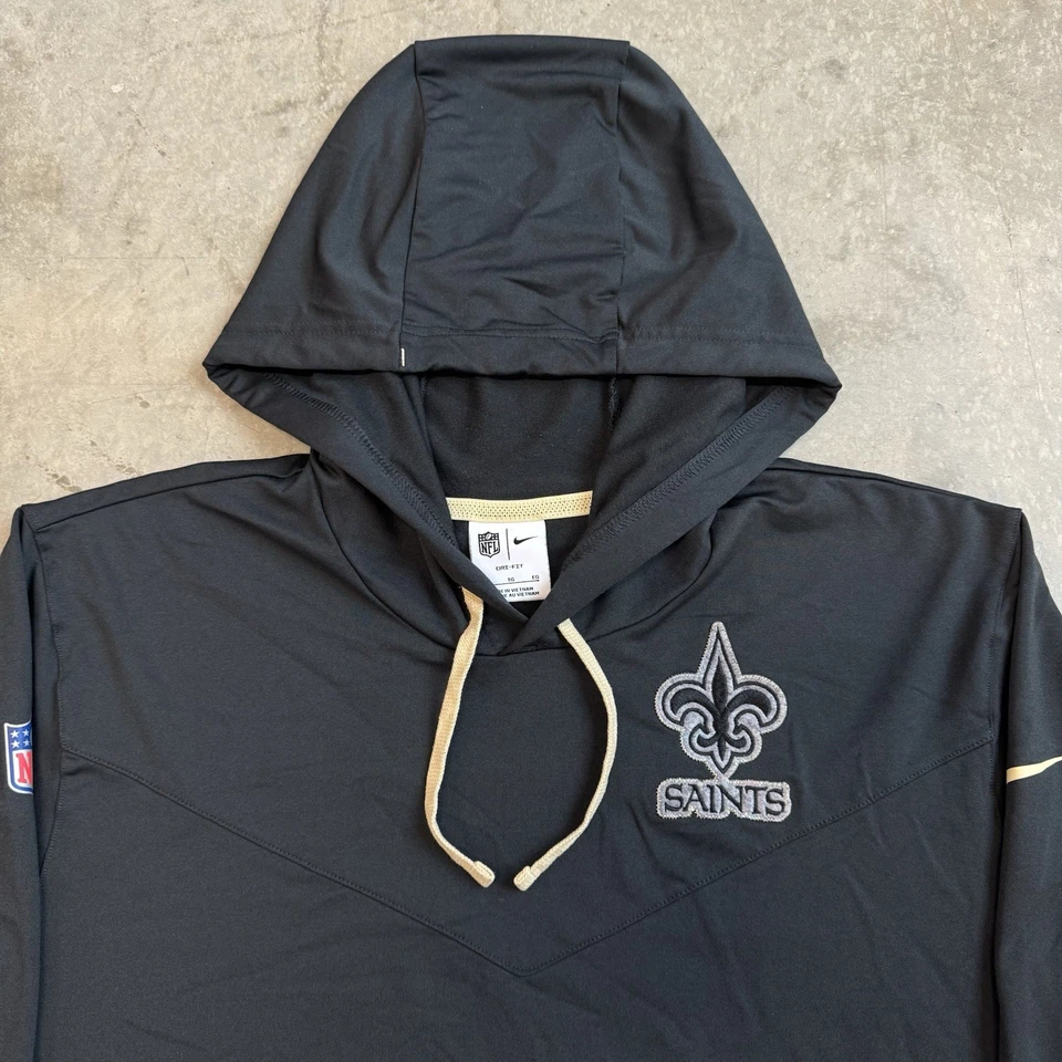 Nike Dri-Fit New Orleans Saints Sideline Hoodie Performance Pullover Shirt XL - Image 2 of 4