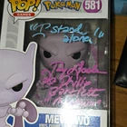 Funko Pop! Games Pokémon Mewtwo #581 Autographed Vinyl Figure OC44259