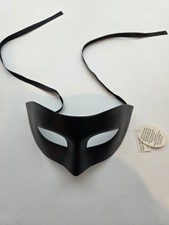 Black Masquerade Mask   Costume Party/Cosplay   Lightweight Eye Mask with Ribbon