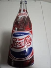 Pepsi Cola, Andy Rooney Glass Bottle Die Cut Out Tin Sign Vintage Style 21"x6"