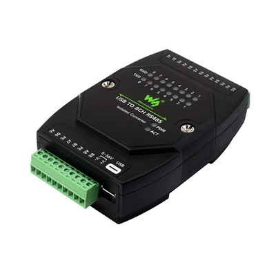  Industrieller UART USB zu 8CH RS485 Isolierter Konverter für 35mm Standard9228