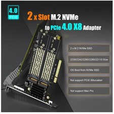 Dual M.2 NVMe PCIe 4.0 X8 Adapter Soft RAID Setup