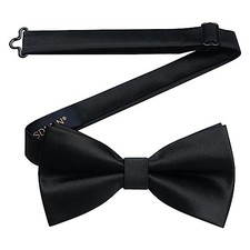 Bow Ties for Men Pretied Bowties Classic Formal Business Bow Tie A4-black