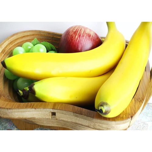 Set of 6 Individual Fake Bananas, Artificial Lifelike Fake Fruit for Decoration - Picture 3 of 9
