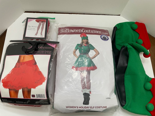 Women's Holiday Elf Costume (Size L)