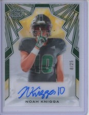 2025 Leaf Trinity Clear Green #CANK1 Noah Knigga 8/25 Auto RC Rookie