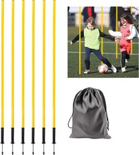 6 Pcs 5FT Agility Training Poles for Soccer,Basketball,Football,Dog,Horse...