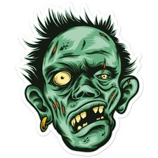 Zombie Voodoo Monster - Vinyl Decal Sticker - Car Window Laptop - ebn8894