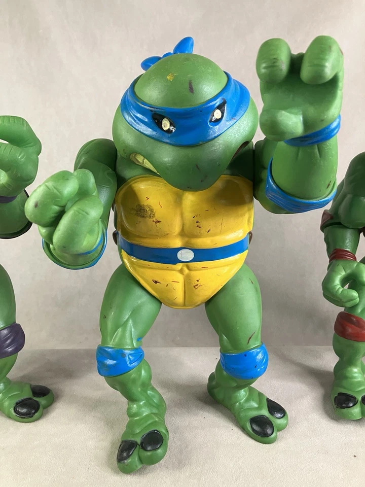 3 винтажные гигантские экшн-фигурки черепашек-ниндзя 13 дюймов TMNT 1989 - Изображение 3 из 4