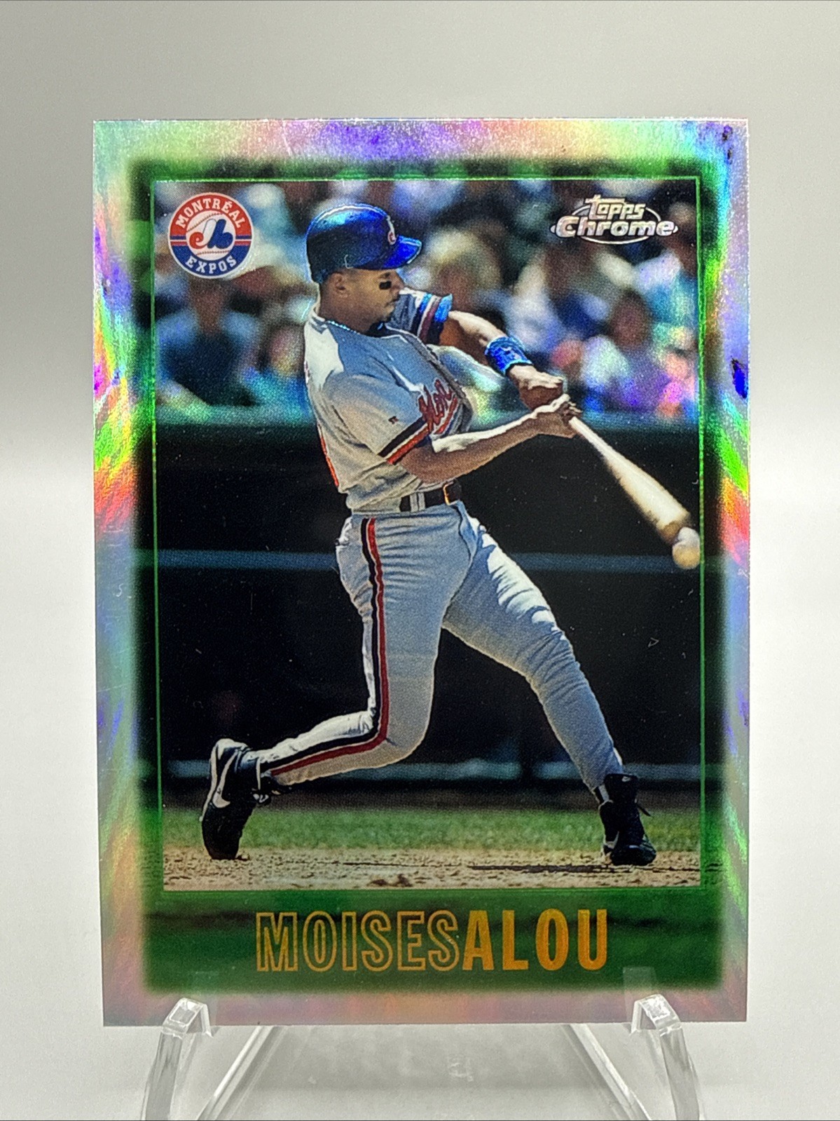 1997 Topps Chrome MOISES ALOU Refractor #161 - Montreal Expos