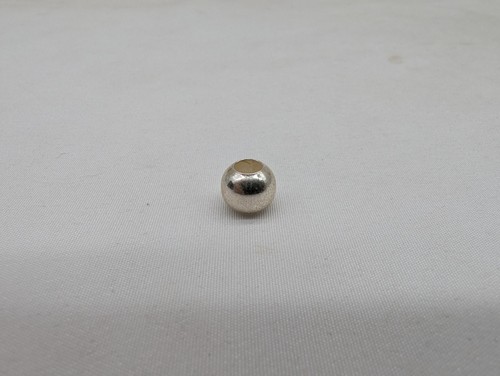 Vintage Sterling Silver Plain Ball Charm Spacer Bead