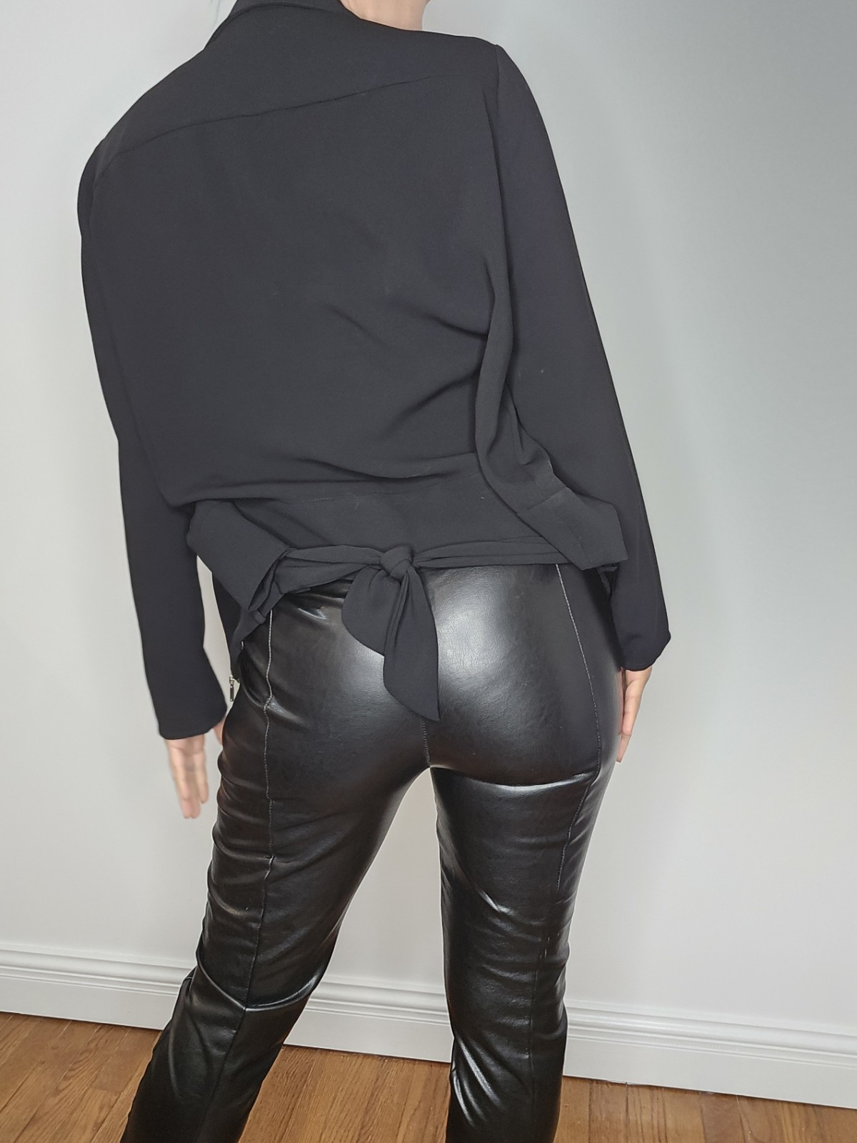 Zara Basic Women's Black Blazer Jacket Asymmetric… - image 10