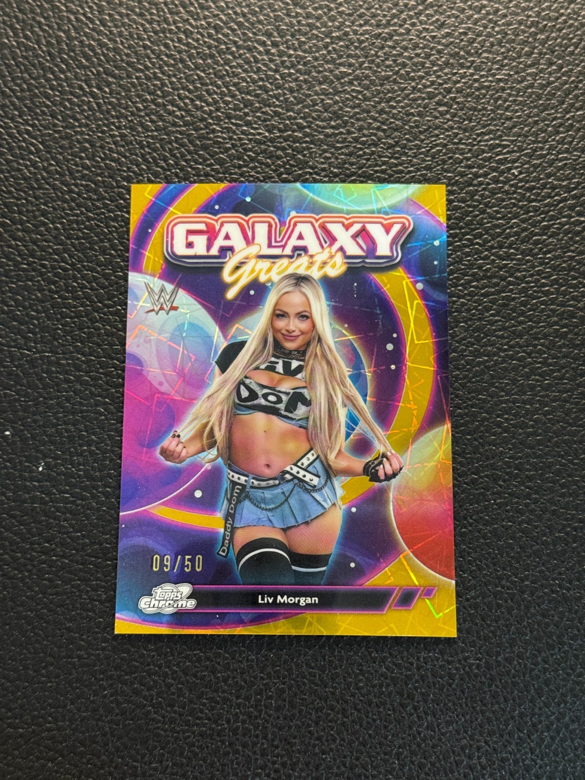 Liv Morgan 2026 Topps Chrome WWE #17 Gold Refractor /50 Price 