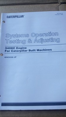 CAT 3408C Engine System Operation Testing Adjusting Service Manual SENR6476