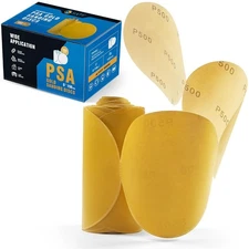 S SATC 100 PCS PSA Discs 6 Inch Sanding Discs Self Stick 400 Grit Aluminum Oxide