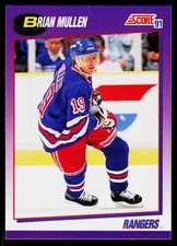 Brian Mullen, 1991-92 Score American, #59, New York Rangers,