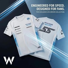 Williams F1 Driver Carlos Sainz #55 Fan Fomula 1 T Shirts - 2 Designs - New!