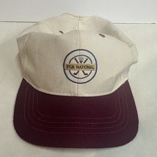 PGA National Hat Cap Twill Embroidered Logo Strapback Adjustable Made in USA