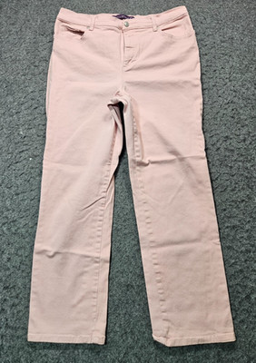 Gloria Vanderbilt Amanda denim light pink jeans women size 14 short