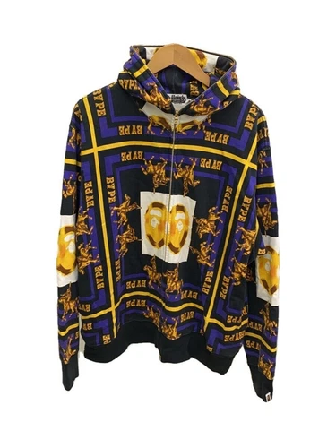 A BATHING APE (BAPE) Felpa con cappuccio zip A BATHING APE blu XL usata