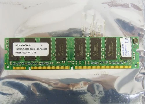 Mosel-Vitelic V436532S04VATG-75 256MB PC133 CL3 168-pin DIMM SDRAM
