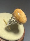 Natural Silicified Coral Fossil Flower Agate Ring/ Adjustable — photo 3
