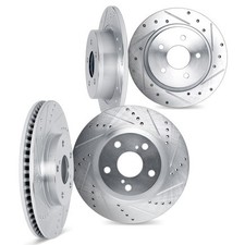 Dynamic Friction Company 7004-03023 Brake Rotors Drilled & Slotted Silver
