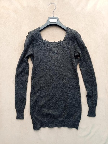Women Ermanno Scervino Sweater Grey Knit XS