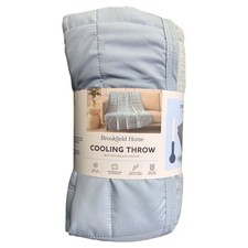 Brookfield Home Reversible All-Season Cooling Throw, 60" x 70", Blue