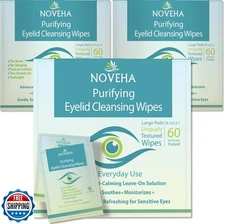 NOVEHA Eyelid and Lash Wipes | lid and lash Cleansing Wipes, Soothing For Sen
