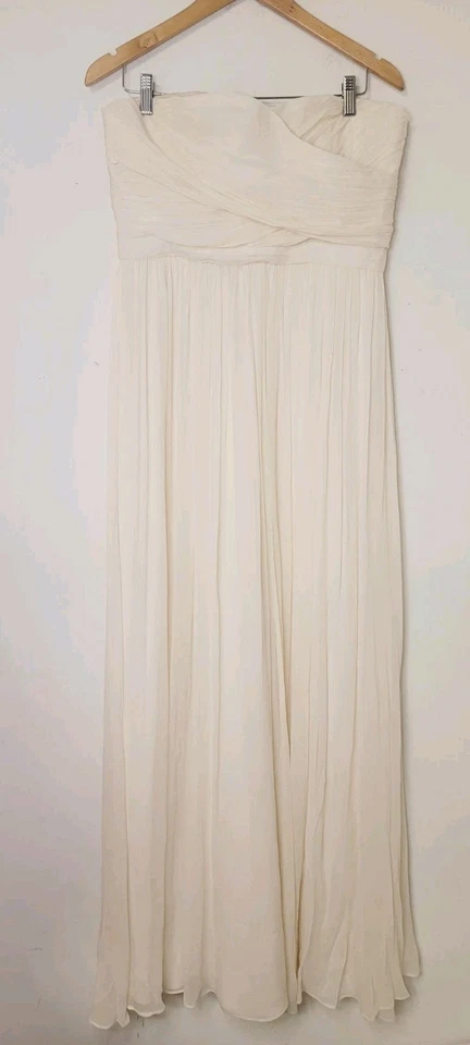 J. Экипаж платье без бретелек 12 слоновой кости шелк шифоновое свадьбы выпускного официальный Arabelle - Изображение 3 из 4