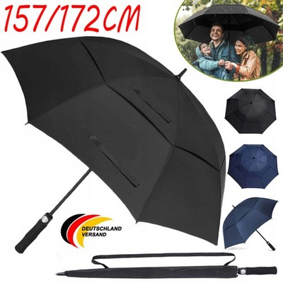 Regenschirm XL XXL 157/172cm Fiberglas Partnerschirm groß stabil sturmsicher DHL