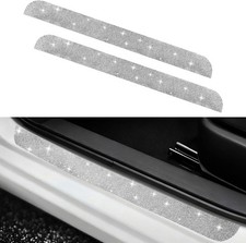 NETEPEM Bling Car Door Sill Protector 2PCS Rhinestone Anti Scratch Strip