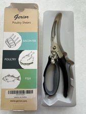 Poultry Shears Gerior Stainless Steel NEW In Box Sharp Durable Turkey Bacon Rib