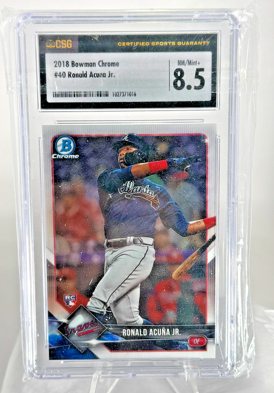 2018 Bowman Chrome Ronald Acuna Jr Ronald Acuña Jr #40 SGC 8.5 0bz6