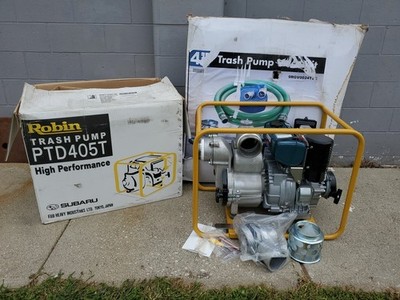 Robin 4'' Trash Pump PTD405T Subaru Diesel Engine with Hose kit 528G per min