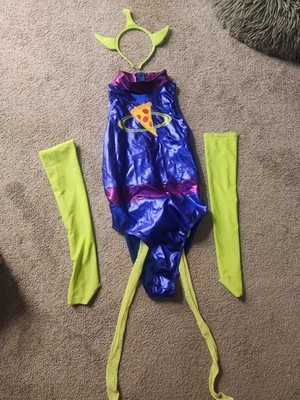 L Forplay The Chosen One Toy Story Alien  Blue Bodysuit Costume With Fishnet