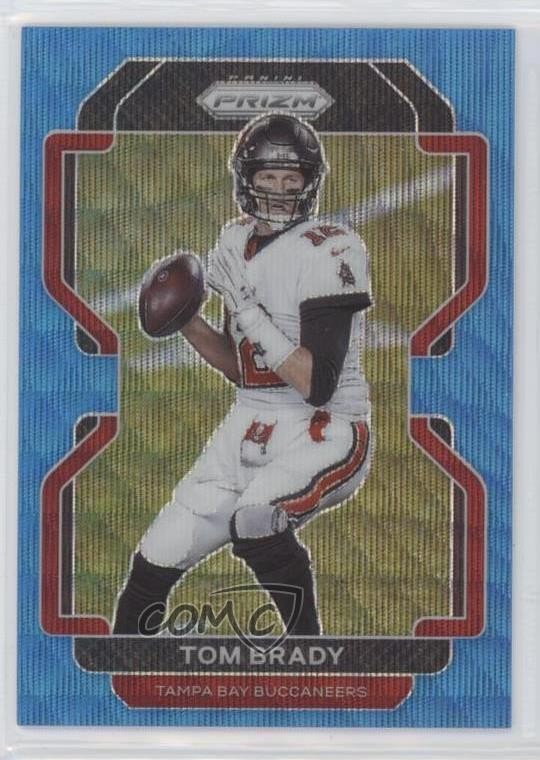 2021 Panini Prizm Blue Wave Prizm 101/199 Tom Brady #294 6zg