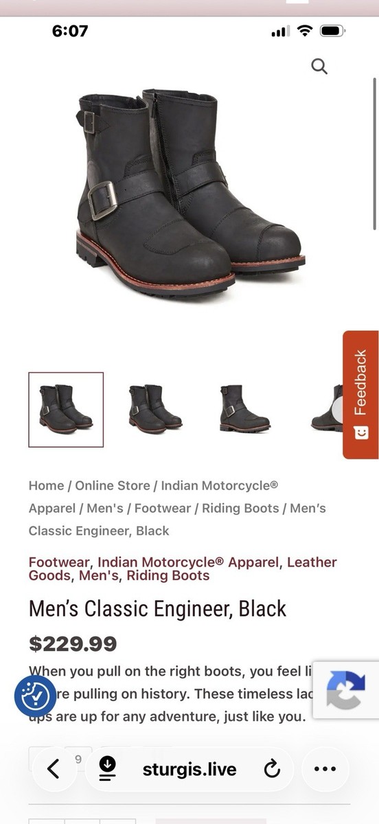インディアン レザー エンジニアブーツ US9.5 Indian Motorcycle Men's Leather Boots Classic Engineer Size 12 | eBay