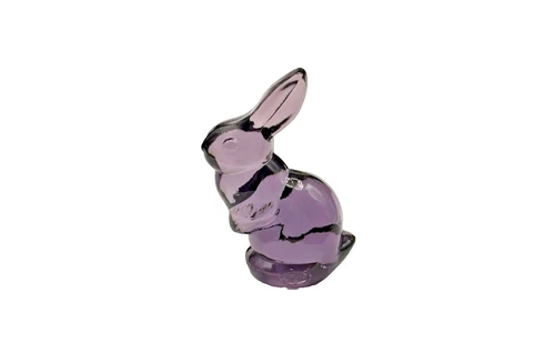 Fenton Art Glass Violet Amethyst Purple Upright Mini Rabbit Figurine