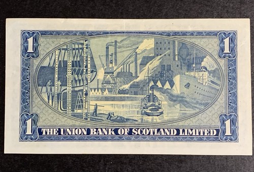1953 UNION BANK OF SCOTLAND £1 BANKNOTE G7 150777 MORRISON - Picture 4 of 4