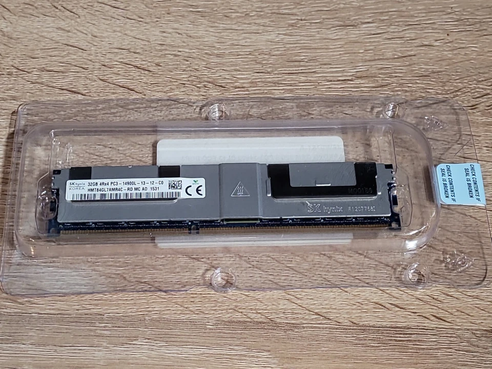 RAM HYNIX 32GBx1 Server 4RX4 PC3-14900L DDR3 ECC MEMORY HMT84GL7AMR4C Registered - Image 3 of 4