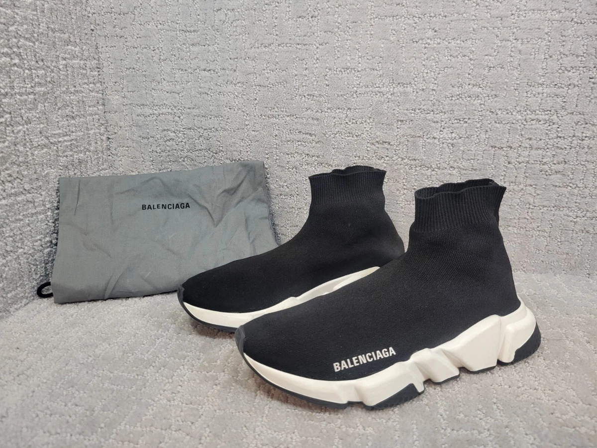 Balenciaga Speed Trainer Black Blue Sock Sneakers  Black Sneakers Shoes   BAL238432  The RealReal