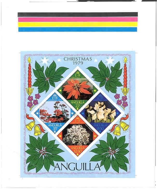 Flowers British Colonies & Territories Proof, Essay Stamps