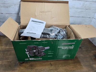 Masterforce 5'' Rotating Head Multi-Purpose Bench Vise 360 Swivel Base